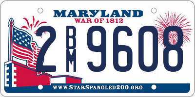 MD license plate 2BM9608