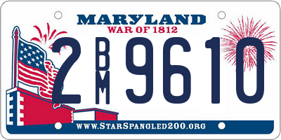 MD license plate 2BM9610