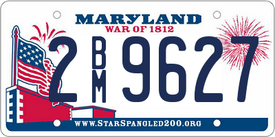 MD license plate 2BM9627