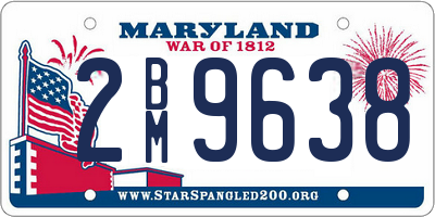 MD license plate 2BM9638