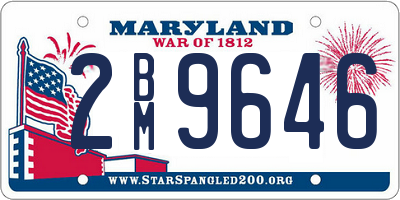 MD license plate 2BM9646