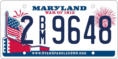 MD license plate 2BM9648