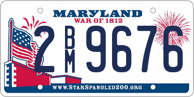 MD license plate 2BM9676