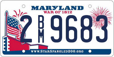 MD license plate 2BM9683