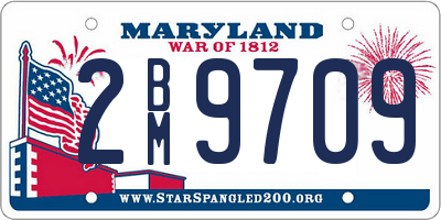 MD license plate 2BM9709