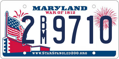 MD license plate 2BM9710