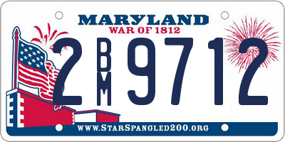 MD license plate 2BM9712