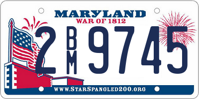 MD license plate 2BM9745