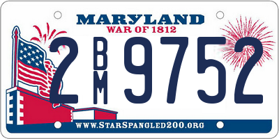 MD license plate 2BM9752