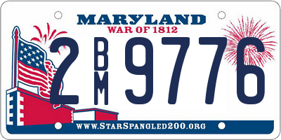 MD license plate 2BM9776
