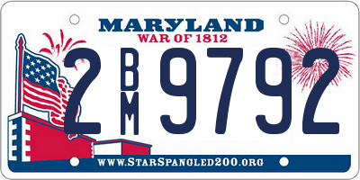 MD license plate 2BM9792