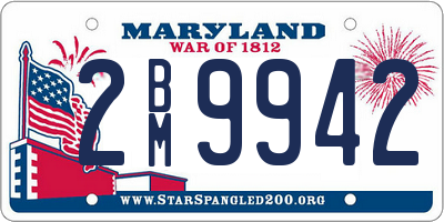MD license plate 2BM9942