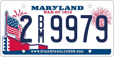 MD license plate 2BM9979