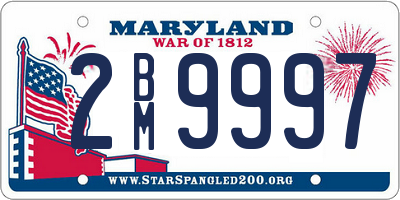MD license plate 2BM9997