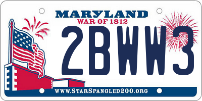 MD license plate 2BWW31