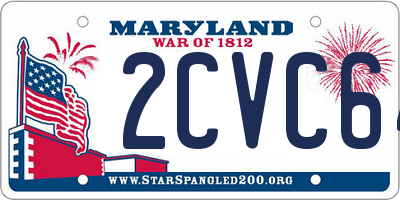 MD license plate 2CVC64