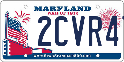 MD license plate 2CVR47