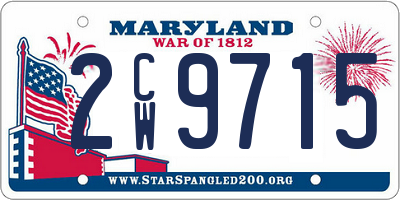MD license plate 2CW9715