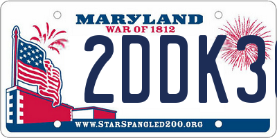 MD license plate 2DDK36