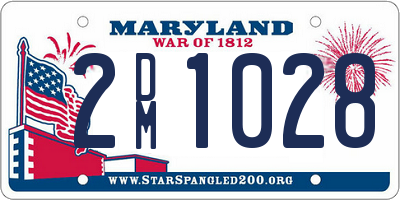 MD license plate 2DM1028