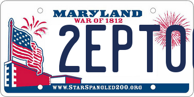 MD license plate 2EPT06