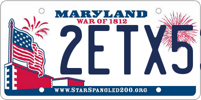 MD license plate 2ETX53