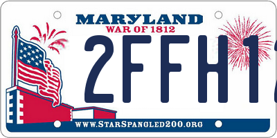 MD license plate 2FFH12