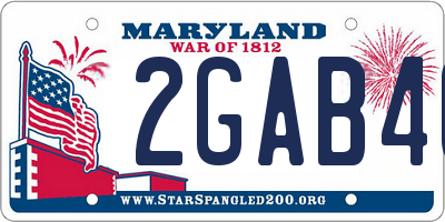 MD license plate 2GAB40