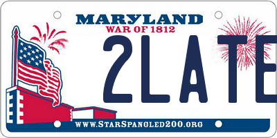 MD license plate 2LATE