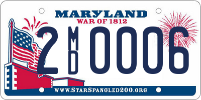 MD license plate 2MD0006