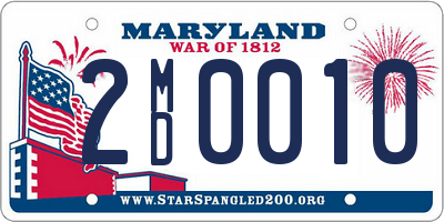 MD license plate 2MD0010