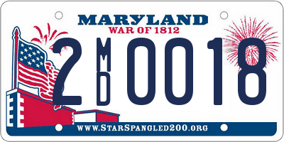 MD license plate 2MD0018