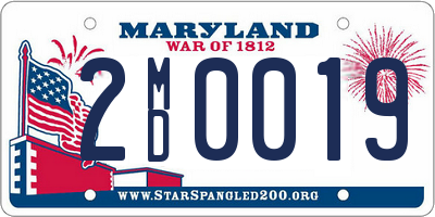 MD license plate 2MD0019