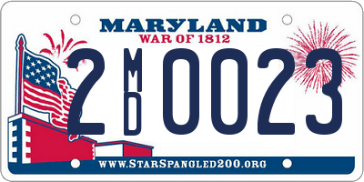 MD license plate 2MD0023