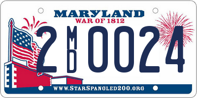 MD license plate 2MD0024