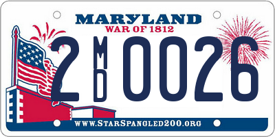 MD license plate 2MD0026