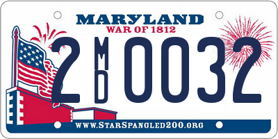MD license plate 2MD0032