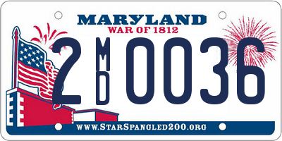 MD license plate 2MD0036