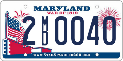 MD license plate 2MD0040