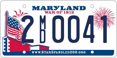 MD license plate 2MD0041