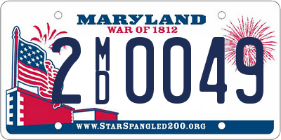 MD license plate 2MD0049