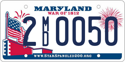 MD license plate 2MD0050