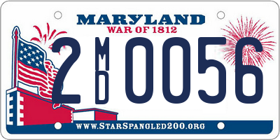 MD license plate 2MD0056