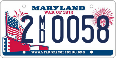 MD license plate 2MD0058