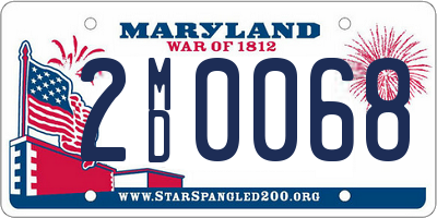 MD license plate 2MD0068