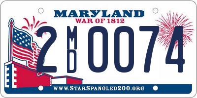 MD license plate 2MD0074