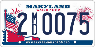 MD license plate 2MD0075