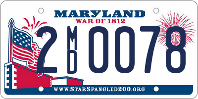 MD license plate 2MD0078