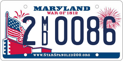 MD license plate 2MD0086