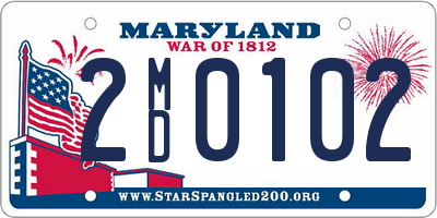 MD license plate 2MD0102
